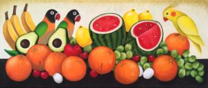 Fruit fever, 60 x 140, acryl op doek